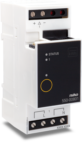 Niko - Meetmodule elektriciteit voor Niko Home Control, 1 kanaal - 550-00801