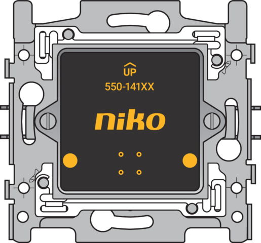 Niko - Enkelvoudige muurprint met sokkel voor Niko Home Control, 60 - 550-14106