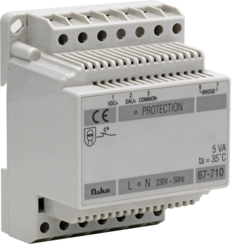 Niko - Modulaire voeding DALI en 24 Vdc - 67-710