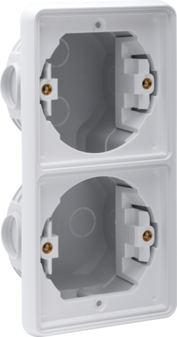 Niko - Spuitwaterdichte tweevoudige verticale inbouwdoos voor twee - 700-74000