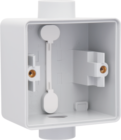 Niko - Spuitwaterdichte enkelvoudige opbouwdoos met twee enkelvoudi - 700-84111
