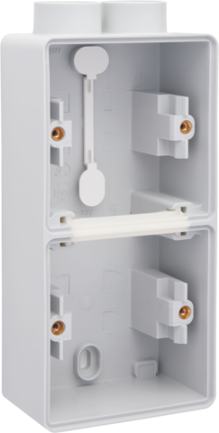Niko - Spuitwaterdichte dubbele verticale opbouwdoos met één tweevo - 700-84202