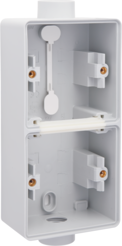 Niko - Spuitwaterdichte dubbele verticale opbouwdoos met twee enkel - 700-84211