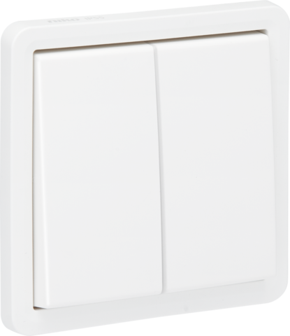 Niko - Spuitwaterdichte dubbele wisselschakelaar 10 AX/250 Vac met - 701-32600