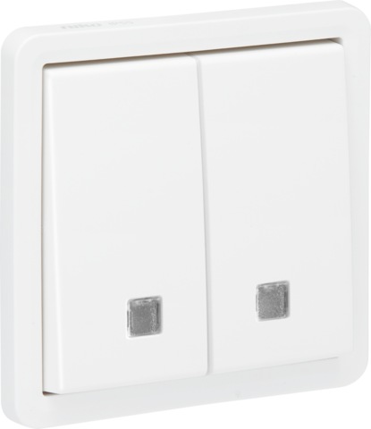 Niko - Spuitwaterdichte, verlichtbare dubbele drukknop 10 A/250 Vac - 701-35100