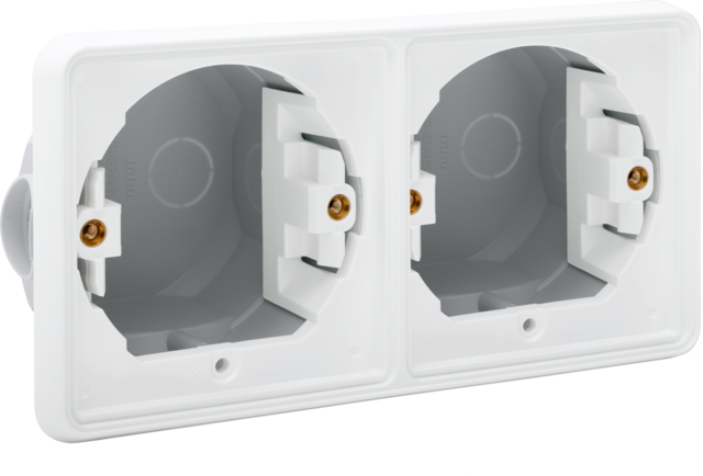 Niko - Spuitwaterdichte tweevoudige horizontale inbouwdoos voor twe - 701-75000