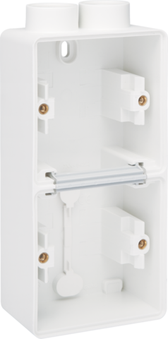 Niko - Spuitwaterdichte dubbele verticale opbouwdoos met één tweevo - 701-84202