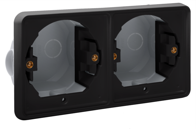 Niko - Spuitwaterdichte tweevoudige horizontale inbouwdoos voor twe - 761-75000
