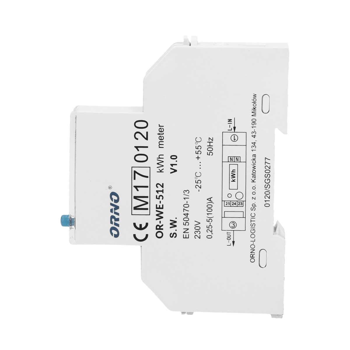 OR-WE-512: Digitale kWh-teller MID mono 100A - Image 5