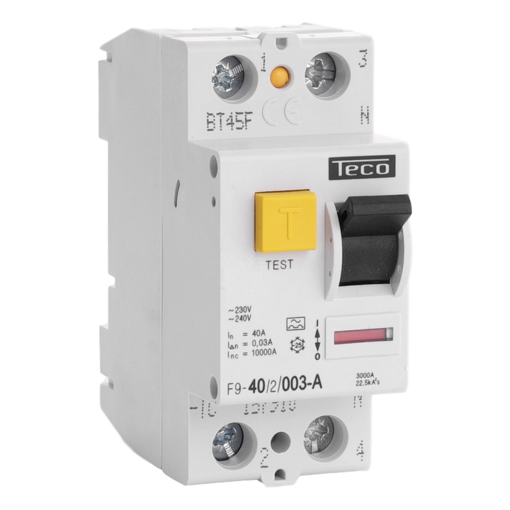 TECO - Diff. schak. 2P 40A 30mA Type A - F9402003A