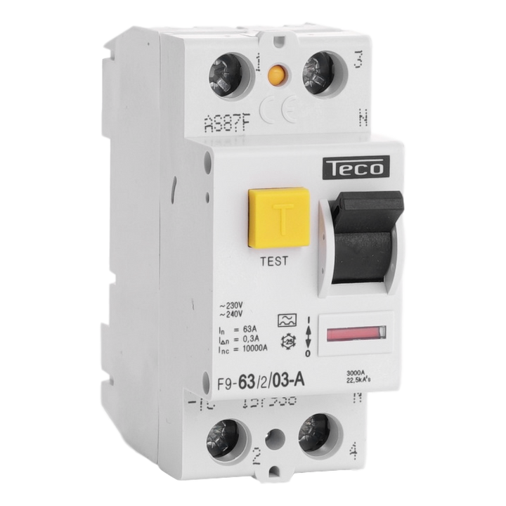 TECO - Diff. schak. 2P 63A 300mA Type A - F963203A