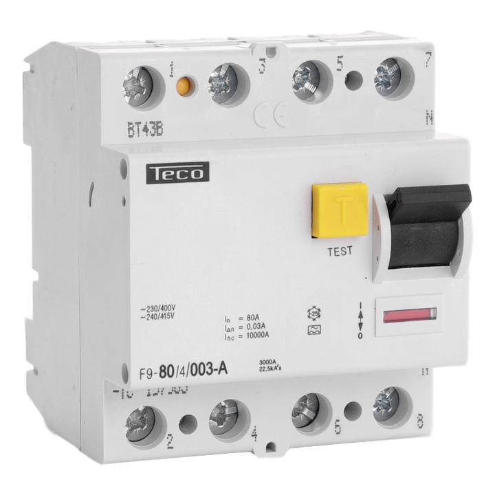 TECO - Diff. schak. 4P 80A 30mA Type A - F9804003A