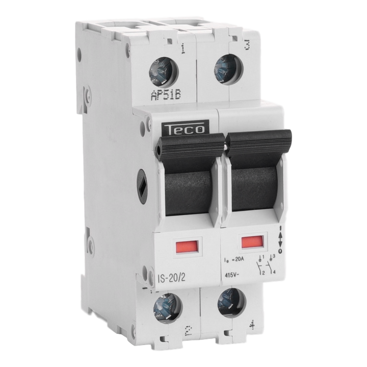 TECO - Scheiderschakelaar 2P 20A - IS202