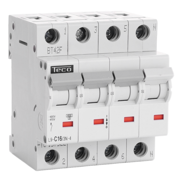 TECO - Automaat 3N 16A 4,5kA Curve C - L9C163N4