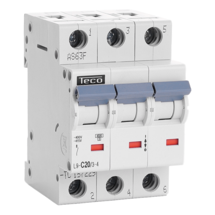 TECO - Automaat 3P 20A 4,5kA Curve C - L9C2034