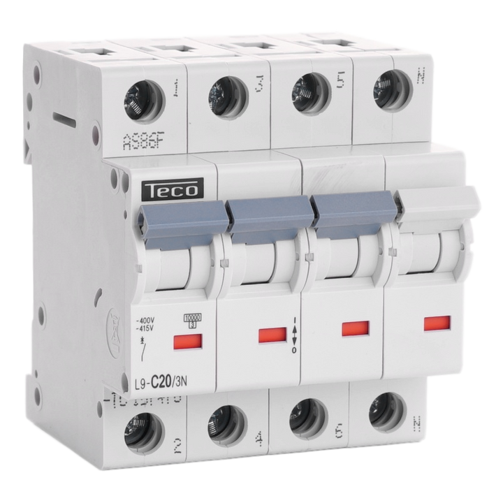 TECO - Automaat 3N 20A 10kA Curve C - L9C203N