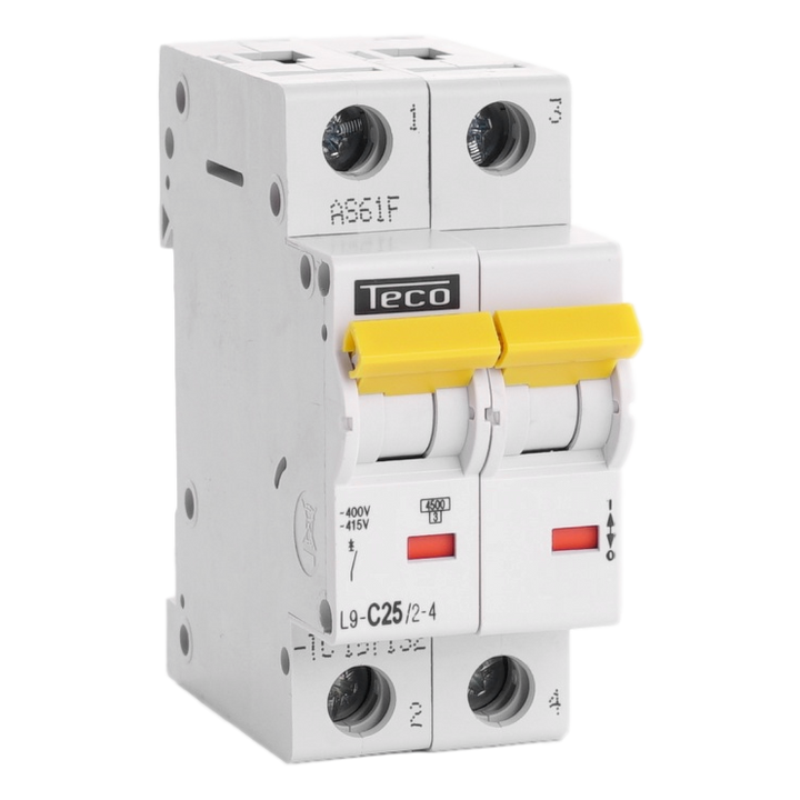 TECO - Automaat 2P 25A 4,5kA Curve C - L9C2524