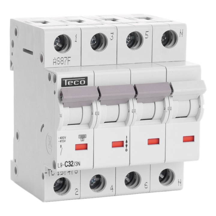 TECO - Automaat 3N 32A 10kA Curve C - L9C323N
