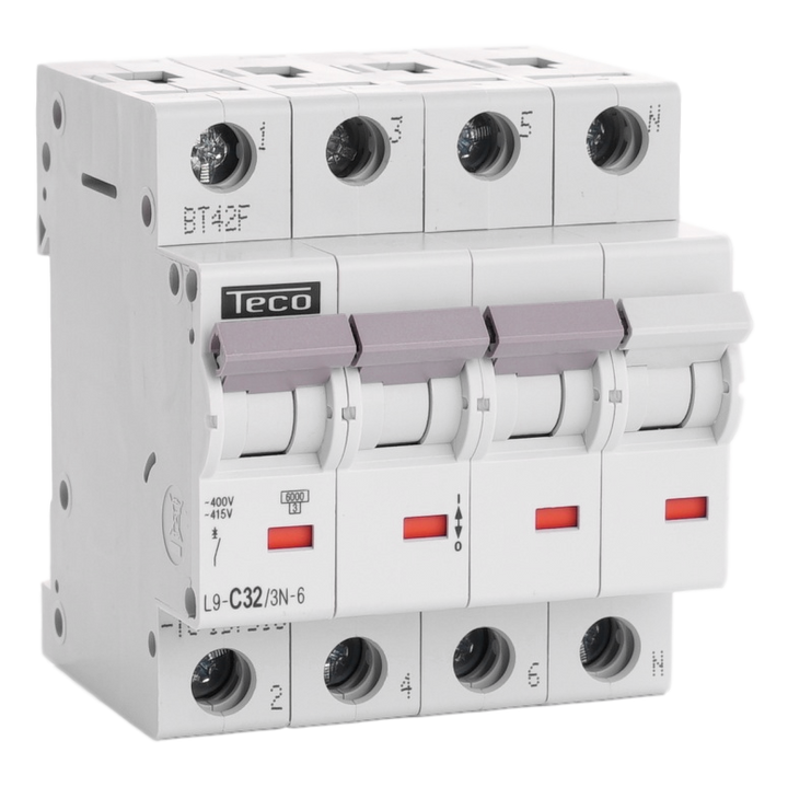 TECO - Automaat 3N 32A 6kA Curve C - L9C323N6