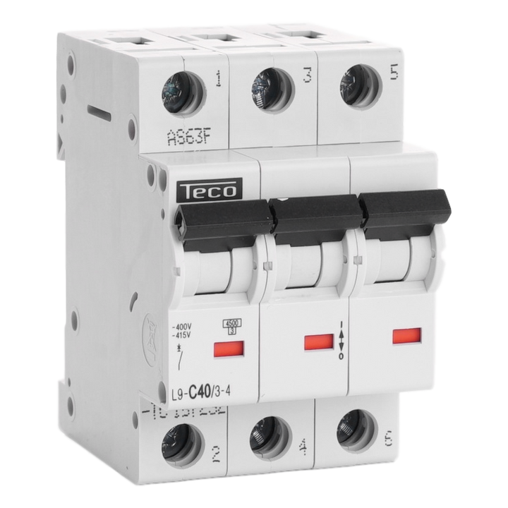 TECO - Automaat 3P 40A 4,5kA Curve C - L9C4034
