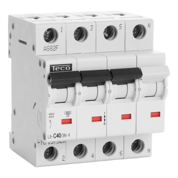 TECO - Automaat 3N 40A 4,5kA Curve C - L9C403N4