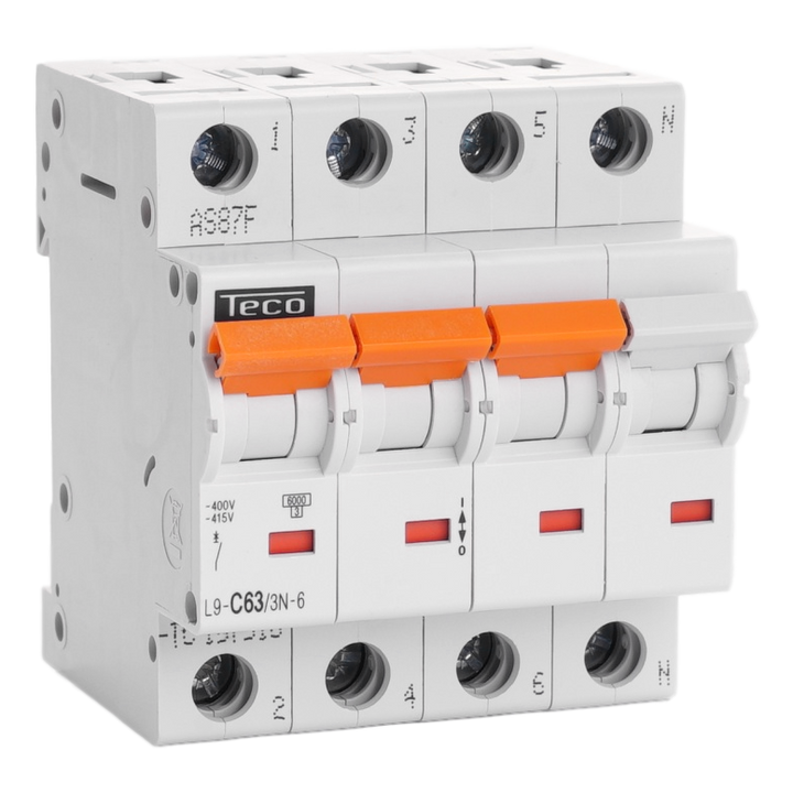 TECO - Automaat 3N 63A 6kA Curve C - L9C633N6