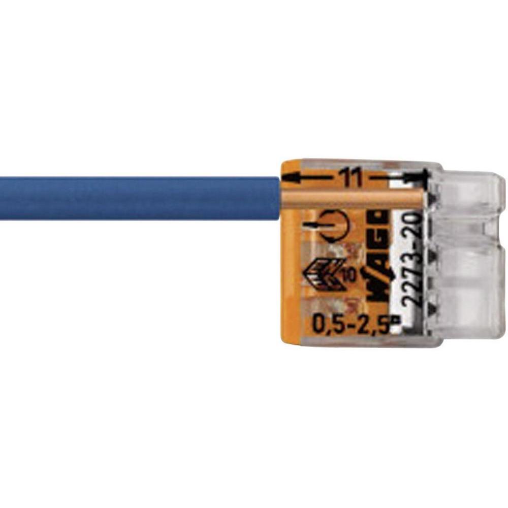 WAGO 2273-208 Lasklem Flexibel: - Massief: 0.5-2.5 mm² Aantal polen: 8 50 stuks Transparant, Lichtgrijs - Image 2